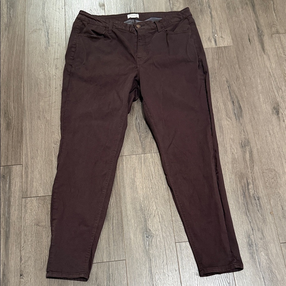 Dark Brown/maroon Pants Jeggings